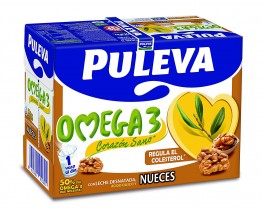 Puleva Leche Omega 3 con Nueces – Pack de 6 x 1 l – Total: 6 l